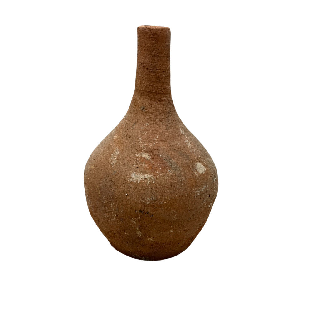 Mexican Terracotta Narrow-Neck Vessel - Berbere Imports