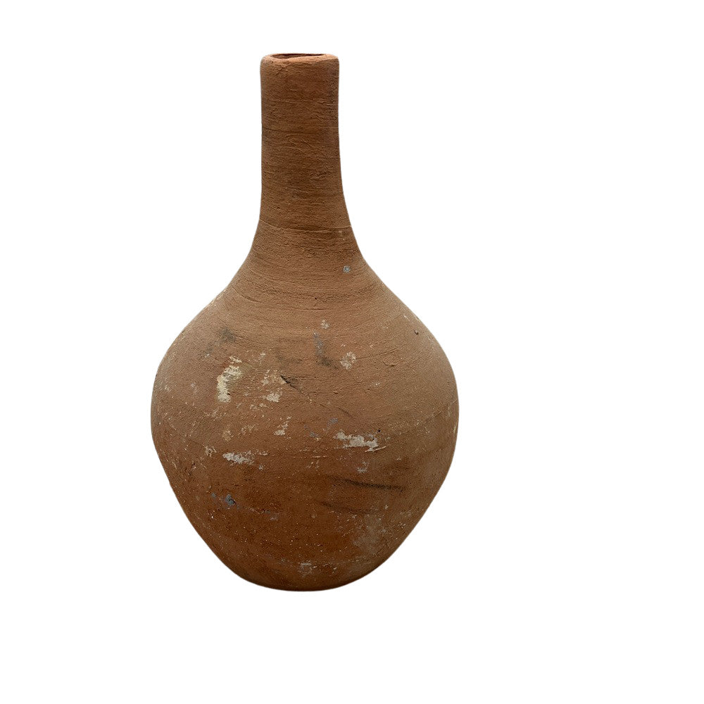 Mexican Terracotta Narrow-Neck Vessel - Berbere Imports