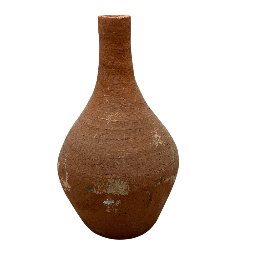 Mexican Terracotta Narrow-Neck Vessel - Berbere Imports