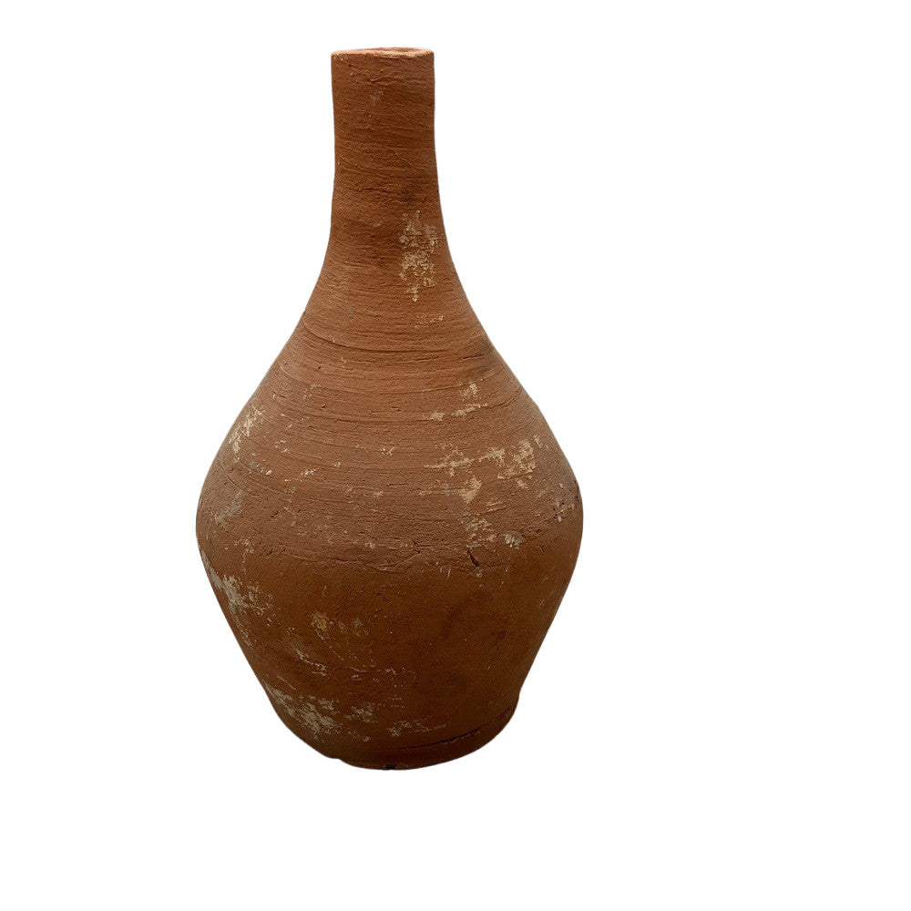 Mexican Terracotta Narrow-Neck Vessel - Berbere Imports