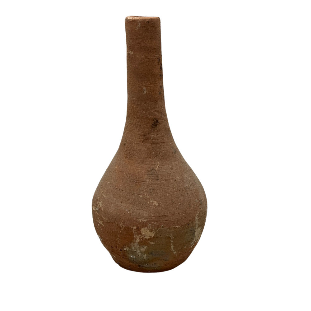 Mexican Terracotta Narrow-Neck Vessel - Berbere Imports