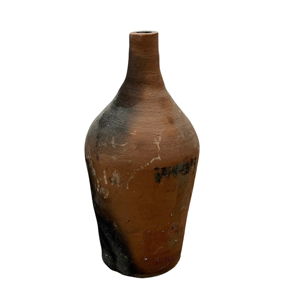 Mexican Terracotta Narrow-Neck Vessel - Berbere Imports