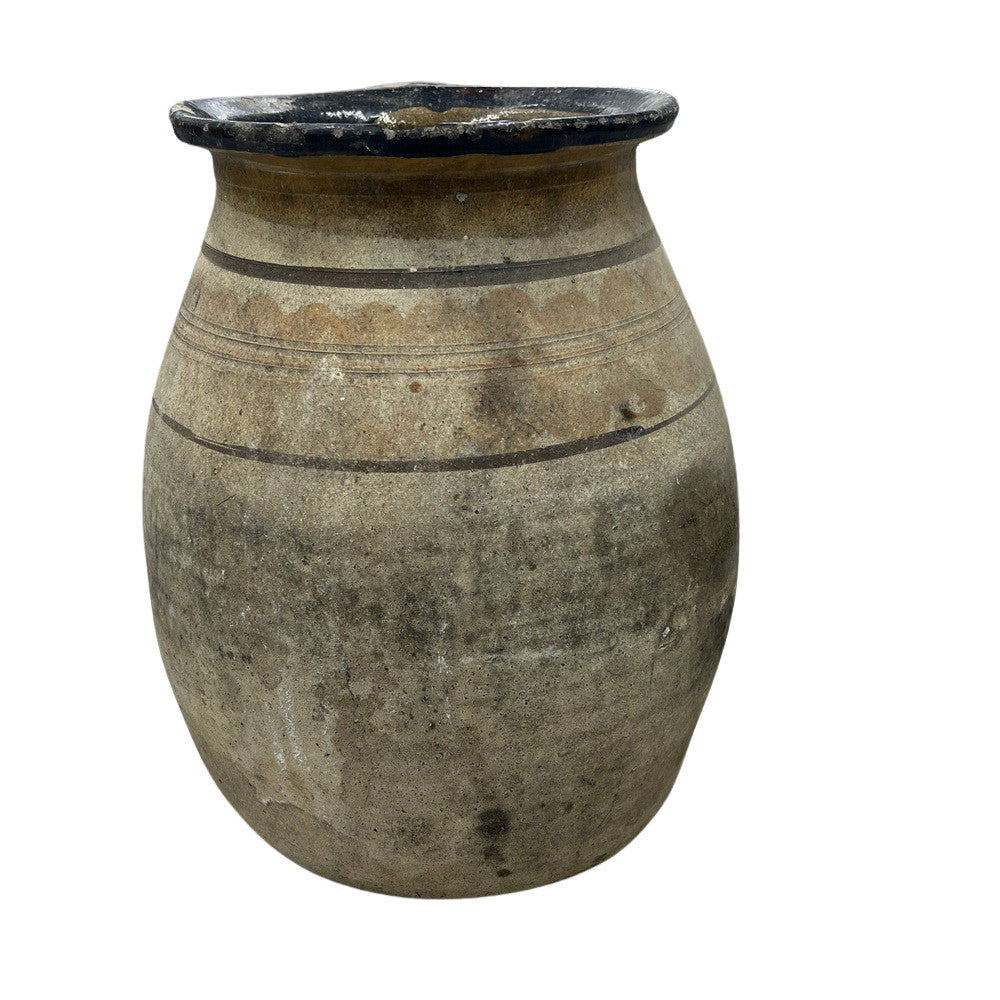 Antique Hungarian Glazed Terracotta Vessel - Berbere Imports
