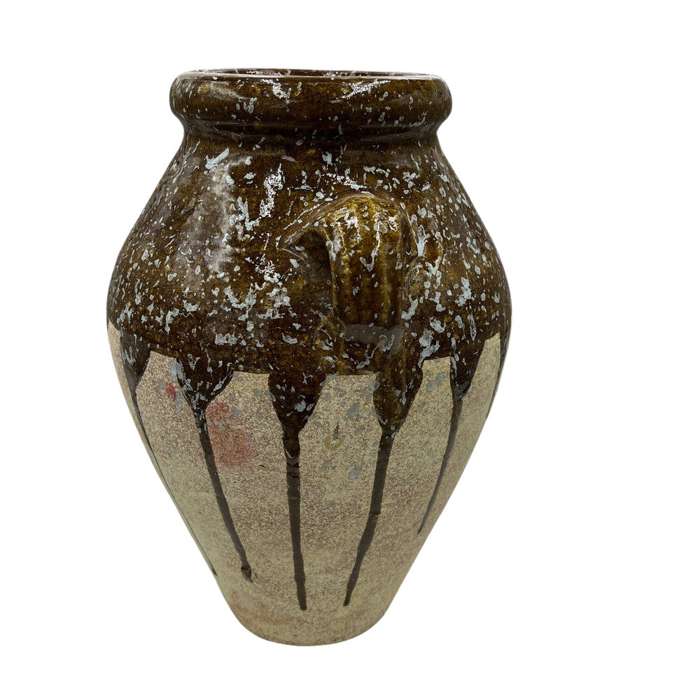 Half-Glazed Terracotta Vessel - Berbere Imports