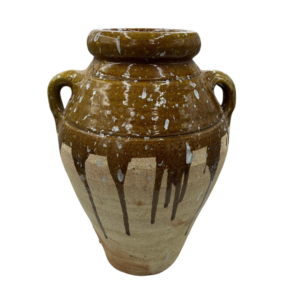 Half-Glazed Terracotta Vessel - Berbere Imports