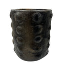 Sejnane Cylindrical Clay Bumpy Vessel - Dark Medium - Berbere Imports