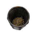 Sejnane Cylindrical Clay Bumpy Vessel - Dark Medium - Berbere Imports