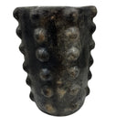 Sejnane Cylindrical Clay Bumpy Vessel - Dark Large - Berbere Imports