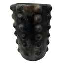 Sejnane Cylindrical Clay Bumpy Vessel - Dark Large - Berbere Imports