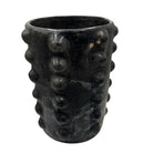 Sejnane Cylindrical Clay Bumpy Vessel - Dark Large - Berbere Imports