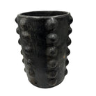 Sejnane Cylindrical Clay Bumpy Vessel - Dark Large - Berbere Imports