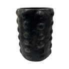 Sejnane Cylindrical Clay Bumpy Vessel - Dark Large - Berbere Imports