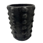 Sejnane Cylindrical Clay Bumpy Vessel - Dark Large - Berbere Imports