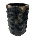 Sejnane Cylindrical Clay Bumpy Vessel - Dark Large - Berbere Imports