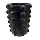 Sejnane Cylindrical Clay Bumpy Vessel - Dark Large - Berbere Imports