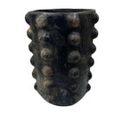 Sejnane Cylindrical Clay Bumpy Vessel - Dark Large - Berbere Imports