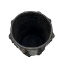 Sejnane Cylindrical Clay Bumpy Vessel - Dark Large - Berbere Imports