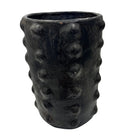 Sejnane Cylindrical Clay Bumpy Vessel - Dark Large - Berbere Imports