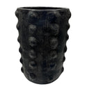 Sejnane Cylindrical Clay Bumpy Vessel - Dark Large - Berbere Imports