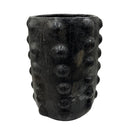 Sejnane Cylindrical Clay Bumpy Vessel - Dark Large - Berbere Imports