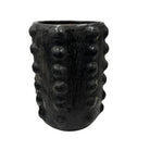 Sejnane Cylindrical Clay Bumpy Vessel - Dark Large - Berbere Imports