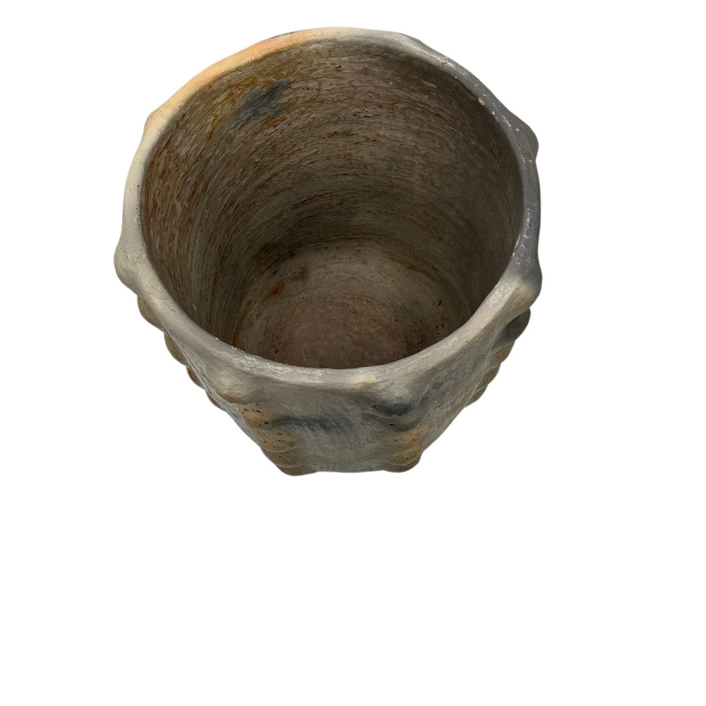 Sejnane Cylindrical Clay Bumpy Vessel - Light Medium - Berbere Imports