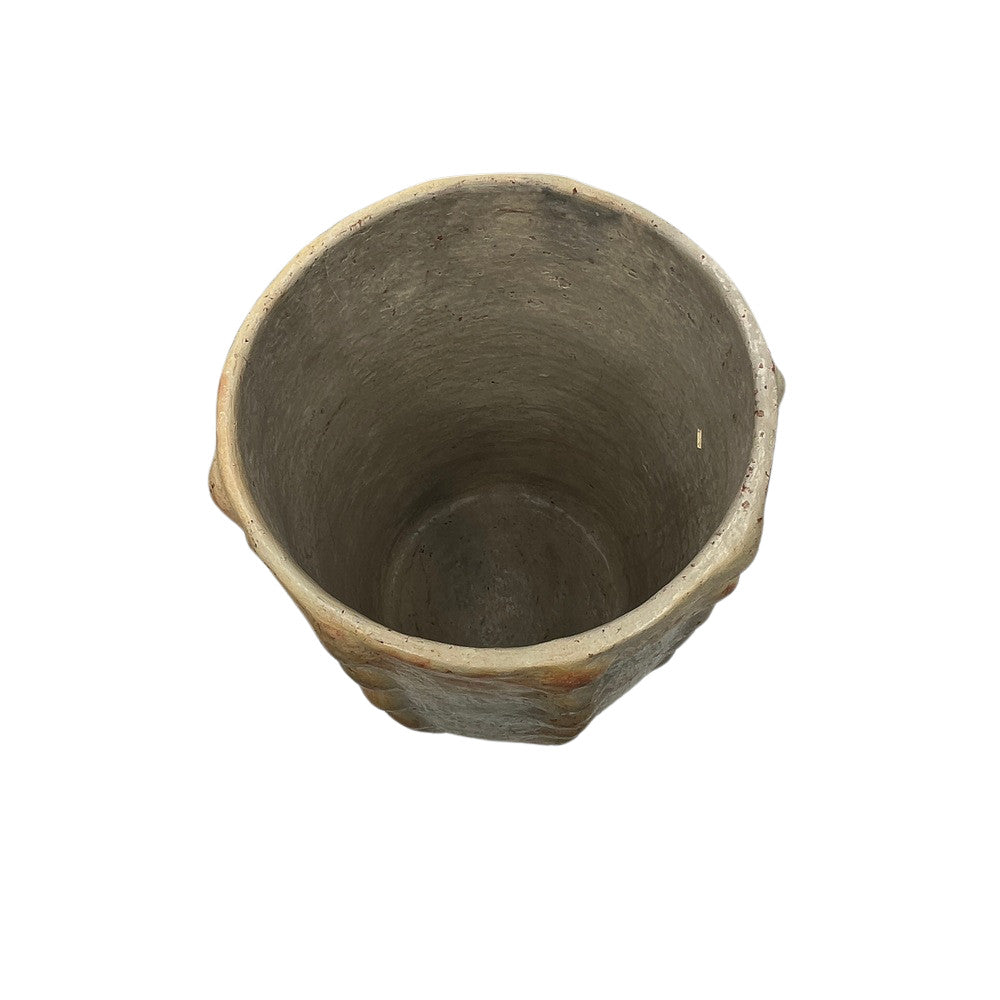 Sejnane Cylindrical Clay Bumpy Vessel - Light Large - Berbere Imports