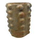 Sejnane Cylindrical Clay Bumpy Vessel - Light Large - Berbere Imports