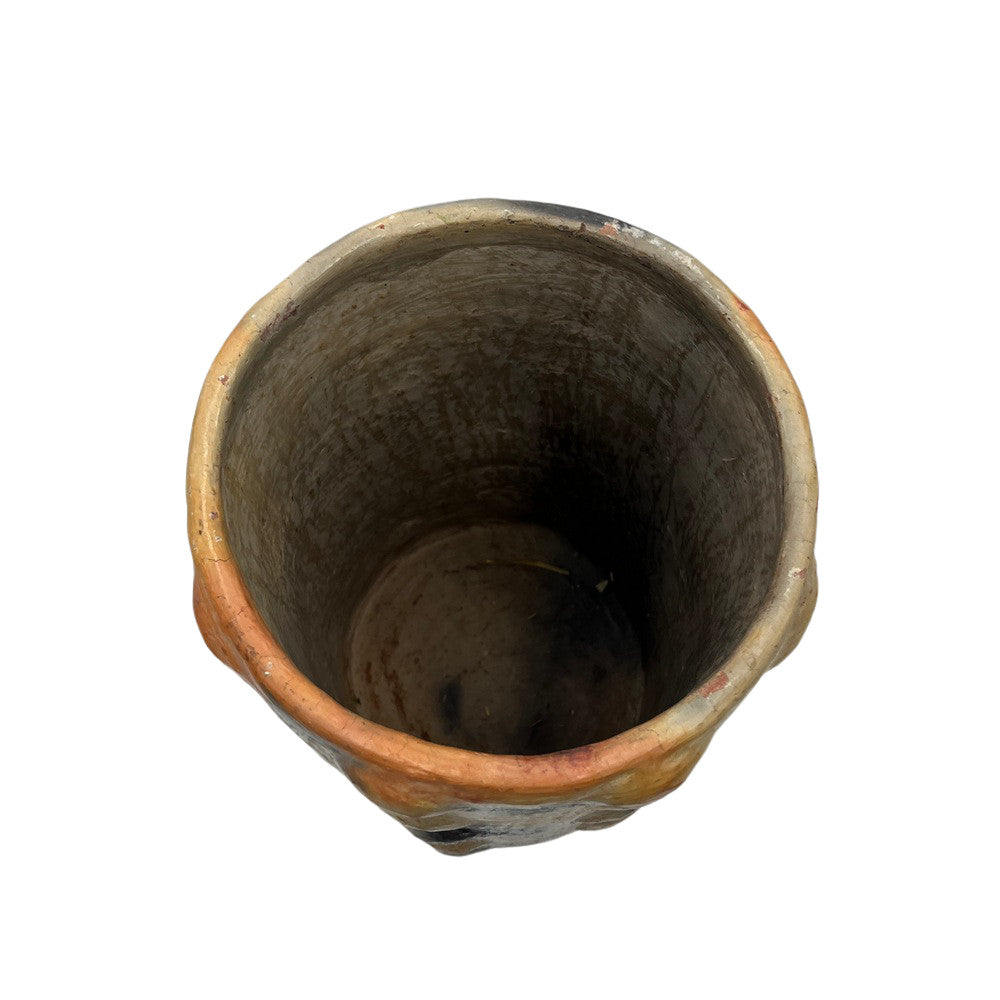 Sejnane Cylindrical Clay Bumpy Vessel - Light Large - Berbere Imports