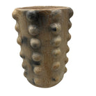 Sejnane Cylindrical Clay Bumpy Vessel - Light Large - Berbere Imports