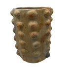 Sejnane Cylindrical Clay Bumpy Vessel - Light Large - Berbere Imports