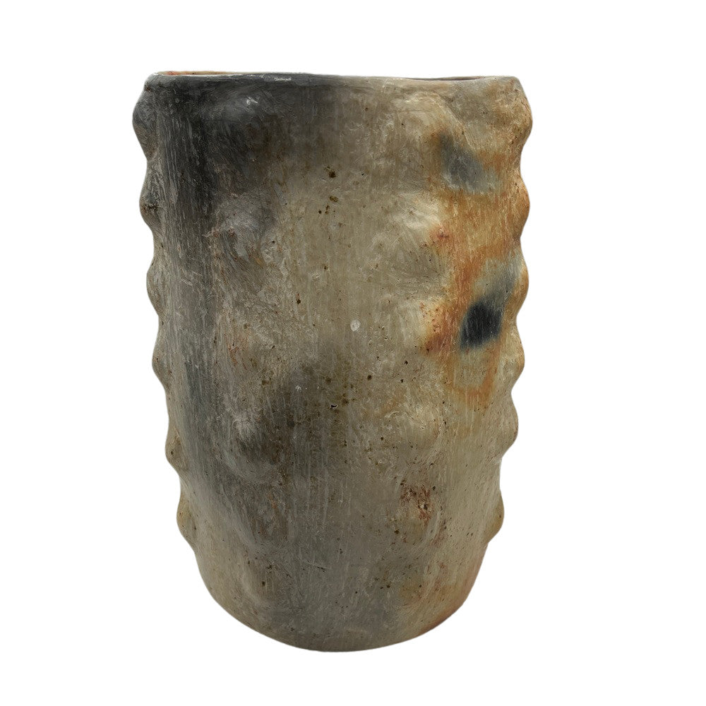 Sejnane Cylindrical Clay Bumpy Vessel - Light Large - Berbere Imports