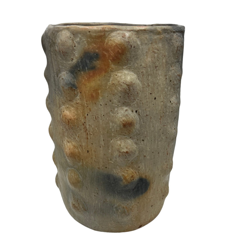 Sejnane Cylindrical Clay Bumpy Vessel - Light Large - Berbere Imports