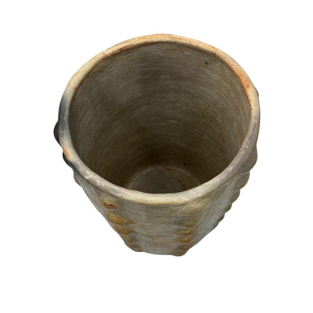 Sejnane Cylindrical Clay Bumpy Vessel - Light Large - Berbere Imports