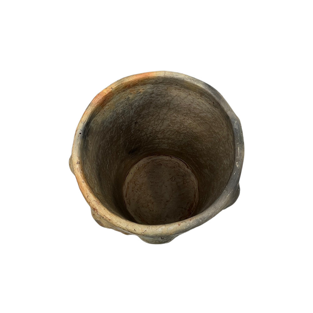 Sejnane Cylindrical Clay Bumpy Vessel - Light Large - Berbere Imports