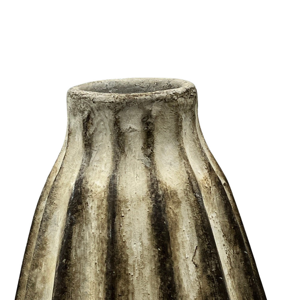 Indonesian Ribbed Terracotta Vessel - Berbere Imports