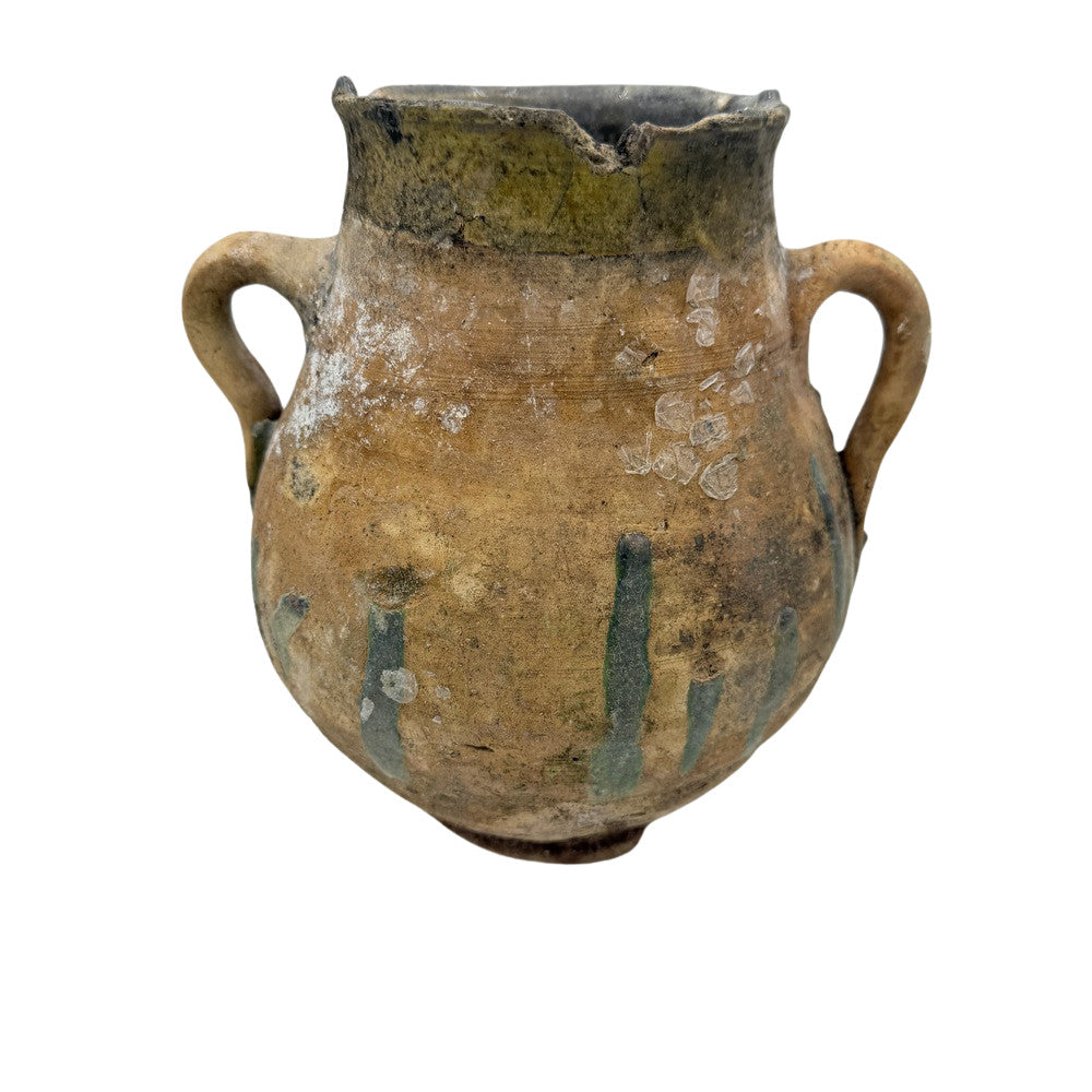 Antique Moroccan Terracotta Vessel - Small - Berbere Imports