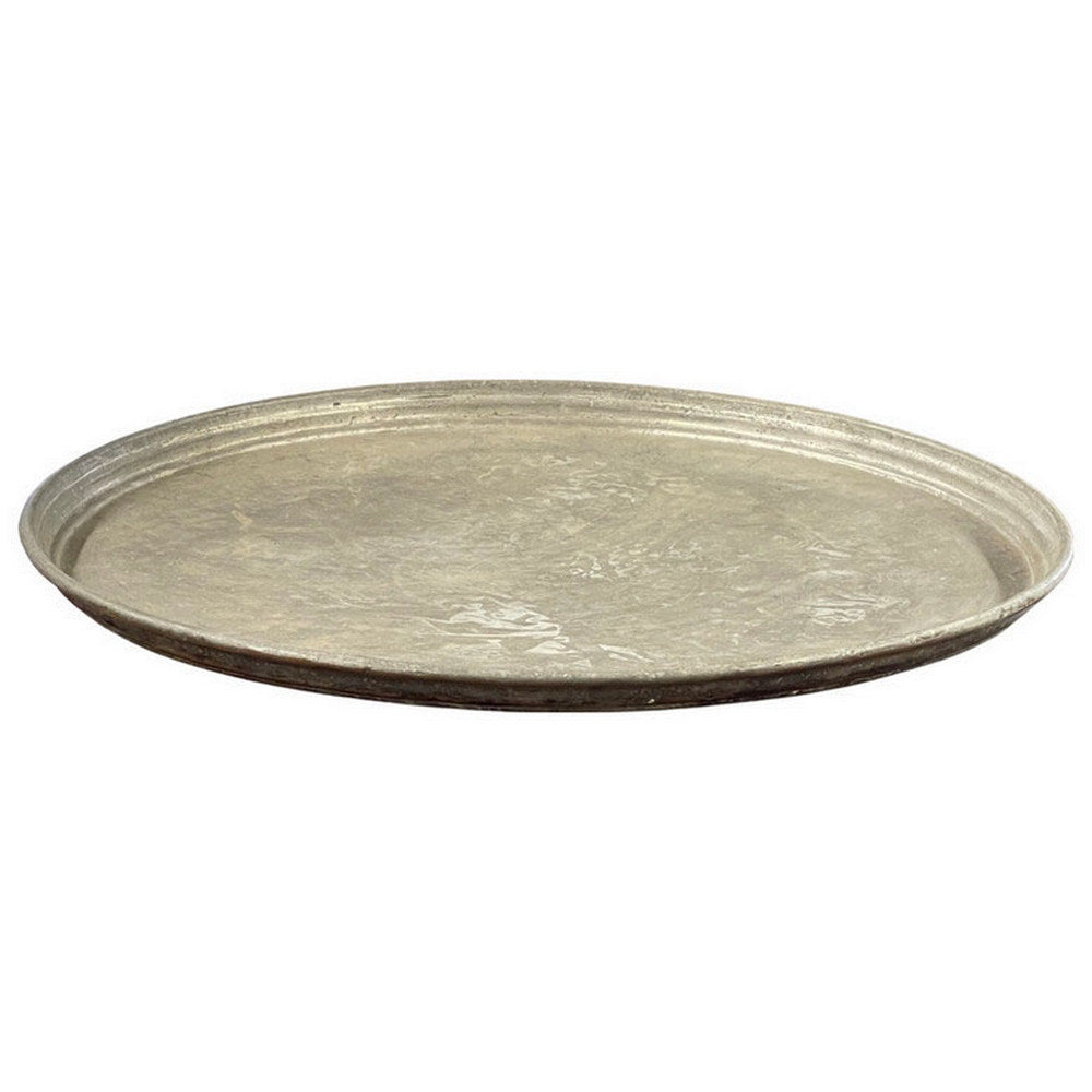 Antique Indian Metal Tray - Berbere Imports