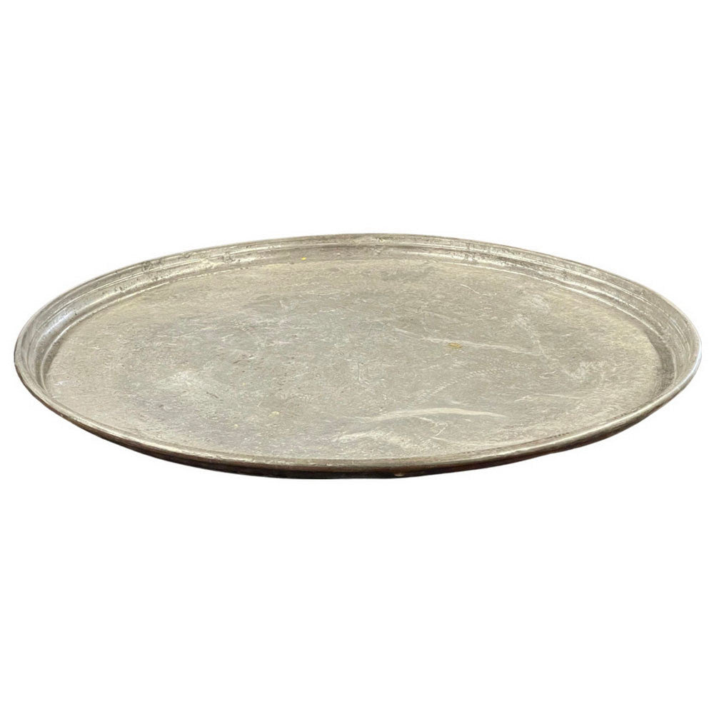 Antique Indian Metal Tray - Berbere Imports