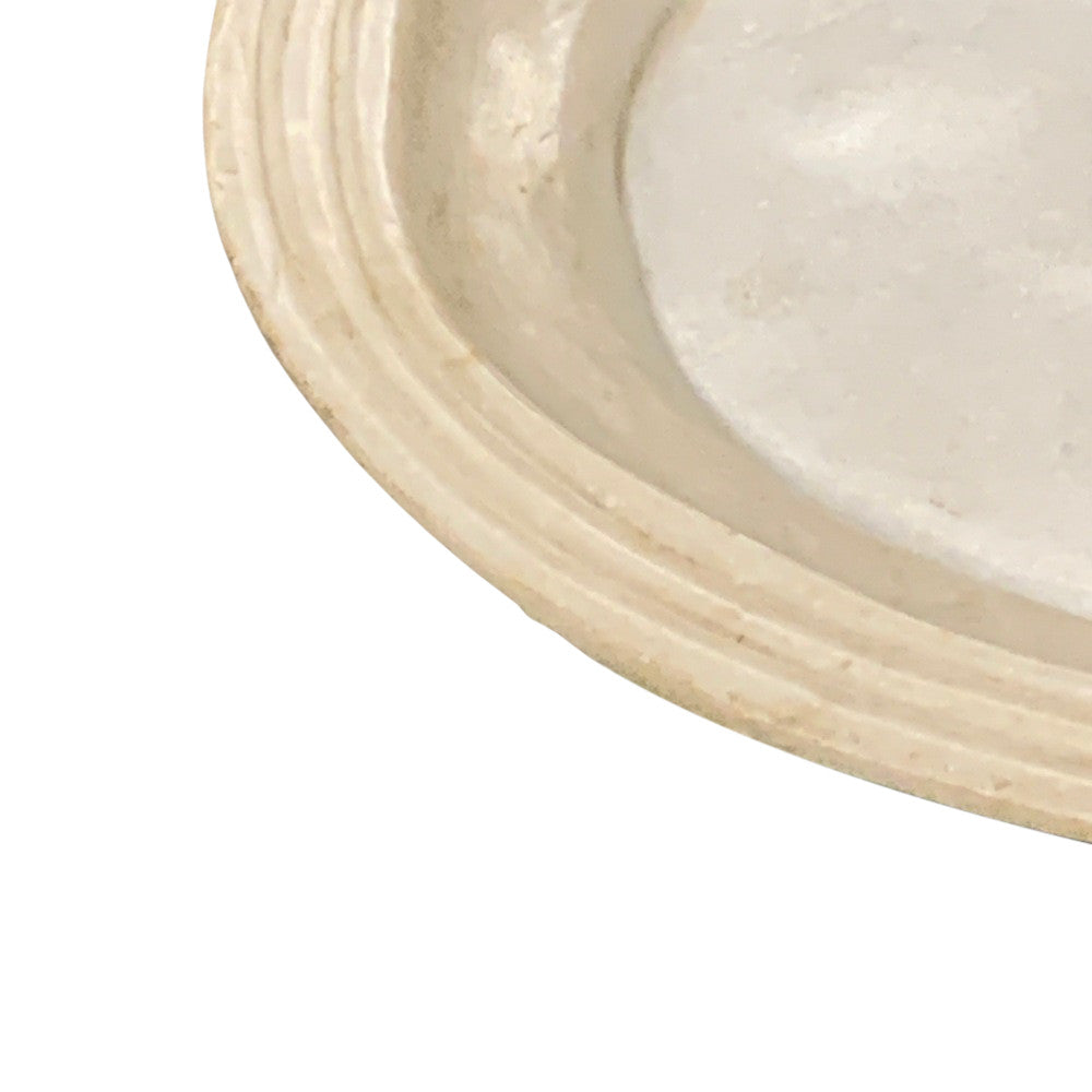 Ribbed Oval Marble Tray - Berbere Imports