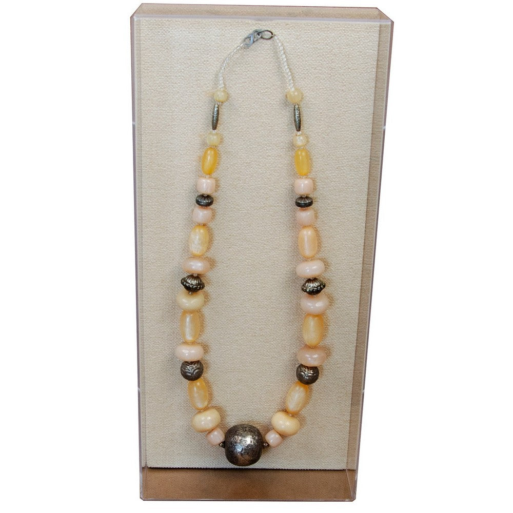 African Necklace In Custom Lucite Box - Berbere Imports