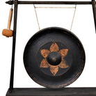 Vintage Thai Metal Gong On Stand - Medium - Berbere Imports