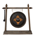 Vintage Thai Metal Gong On Stand - Small - Berbere Imports