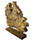 Vintage Thai Teak Sculpture On Wood Stand - Berbere Imports