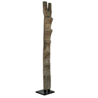 Antique African Wooden Ladder On Custom Iron Base - Berbere Imports