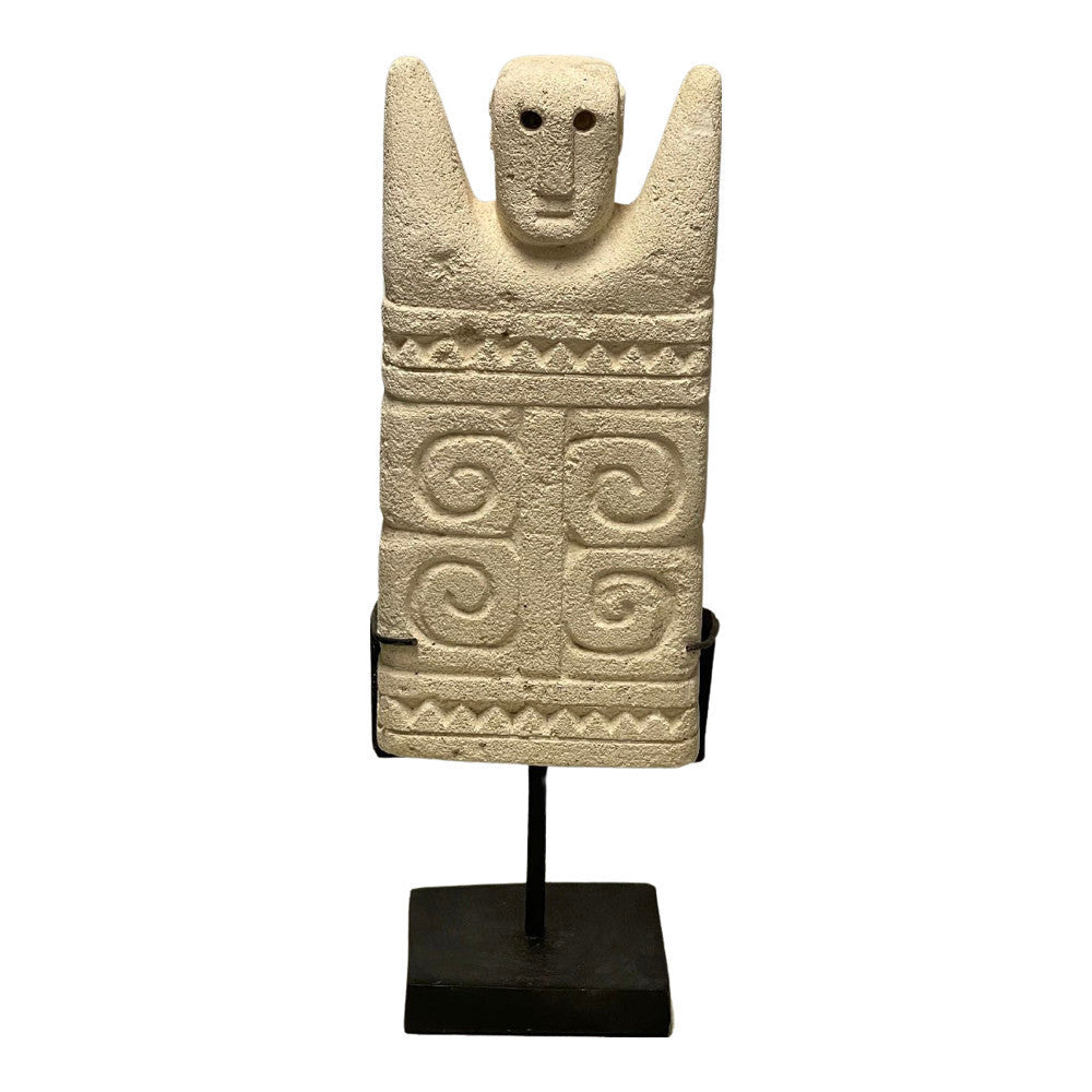 Indonesian Stone Mask On Stand - Berbere Imports