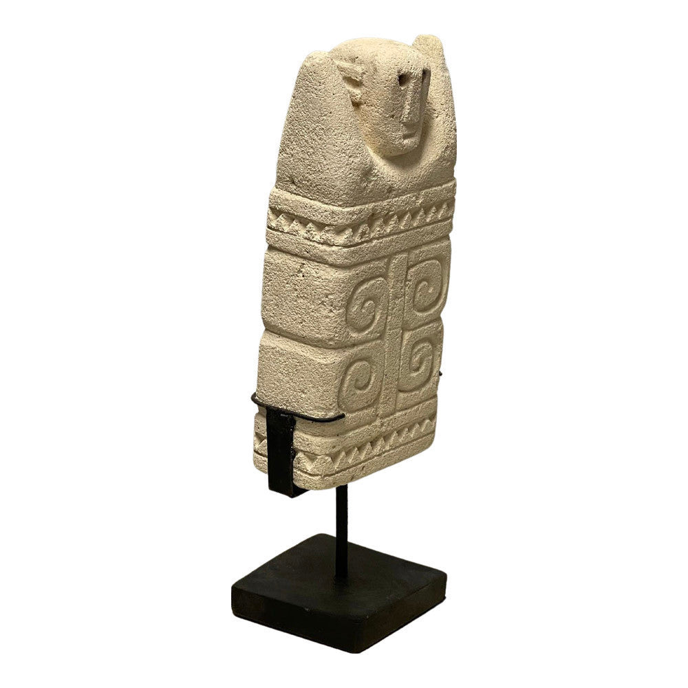 Indonesian Stone Mask On Stand - Berbere Imports