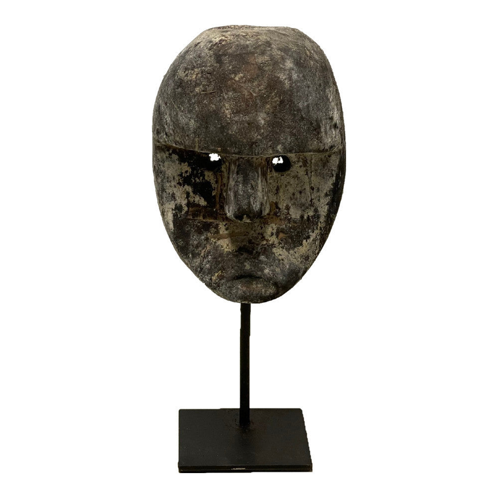 Indonesian Wooden Mask On Stand - Berbere Imports