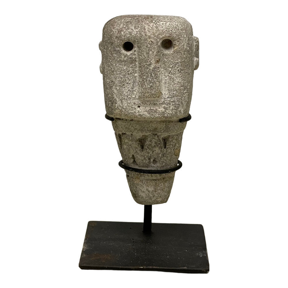 Indonesian Stone Mask On Stand - Berbere Imports
