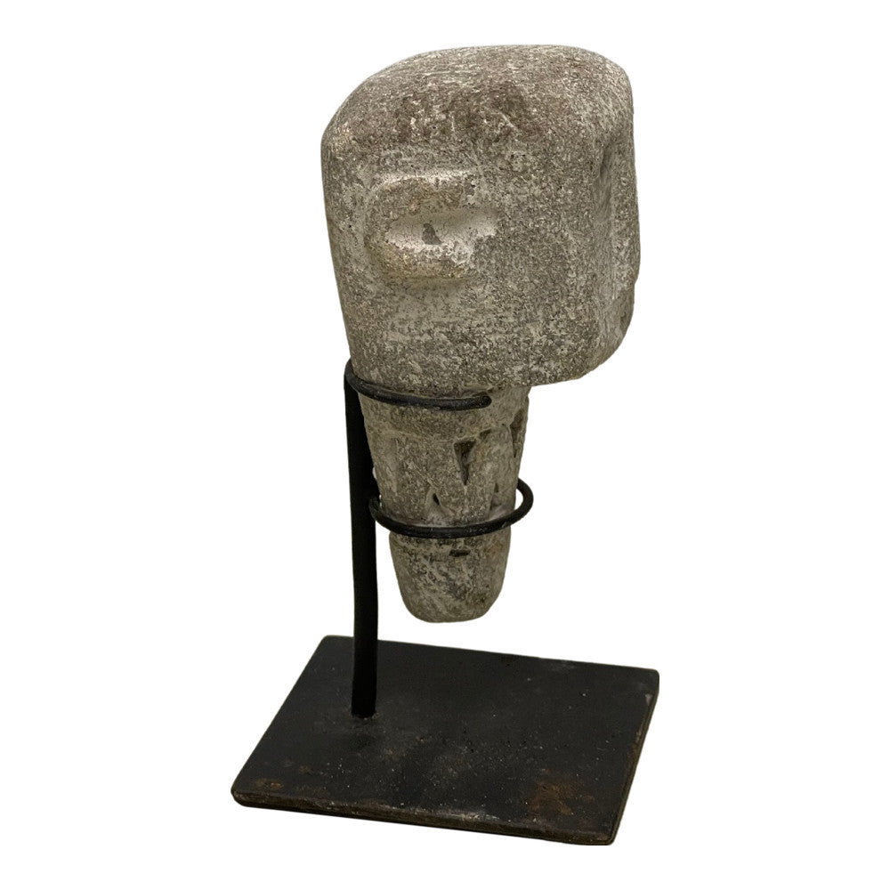 Indonesian Stone Mask On Stand - Berbere Imports